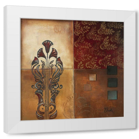 Ornaments II White Modern Wood Framed Art Print by Pinto, Patricia