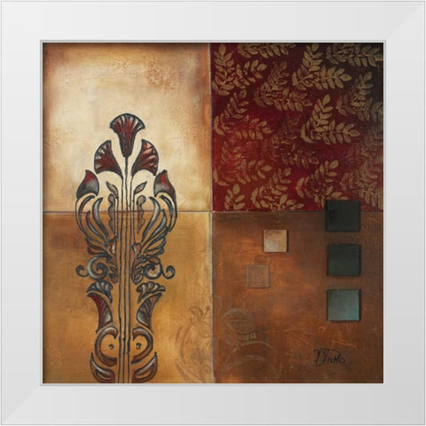 Ornaments II White Modern Wood Framed Art Print by Pinto, Patricia