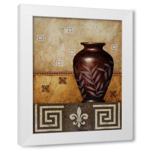 Mahogany Urn I White Modern Wood Framed Art Print by Marcon, Michael