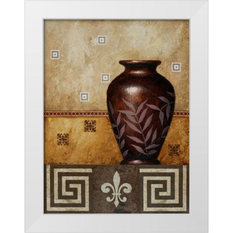 Mahogany Urn I White Modern Wood Framed Art Print by Marcon, Michael