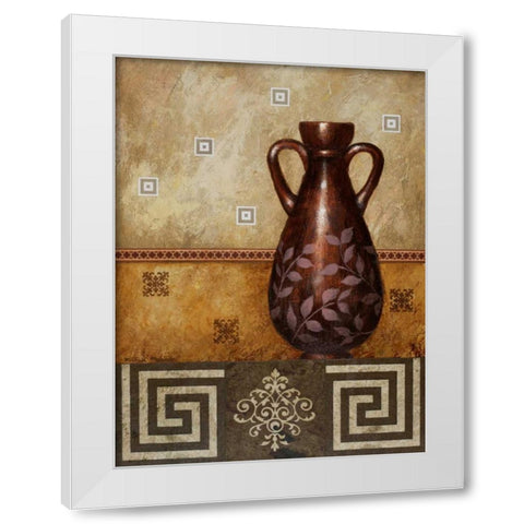 Mahogany Urn II White Modern Wood Framed Art Print by Marcon, Michael