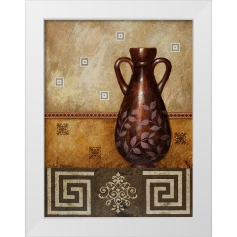 Mahogany Urn II White Modern Wood Framed Art Print by Marcon, Michael