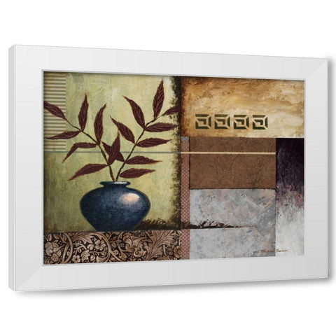 Cobalt Vase White Modern Wood Framed Art Print by Marcon, Michael