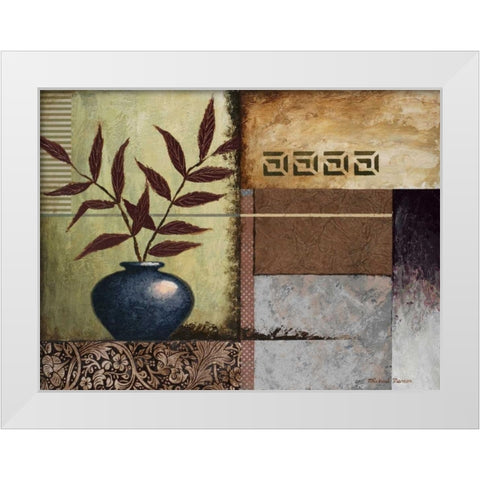 Cobalt Vase White Modern Wood Framed Art Print by Marcon, Michael