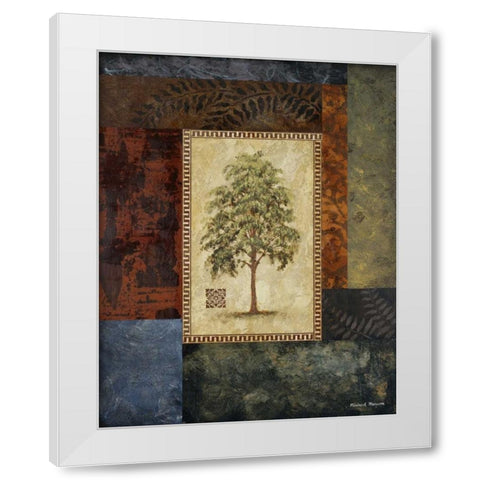 Eucalyptus Tree I White Modern Wood Framed Art Print by Marcon, Michael