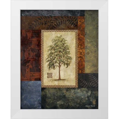 Eucalyptus Tree I White Modern Wood Framed Art Print by Marcon, Michael