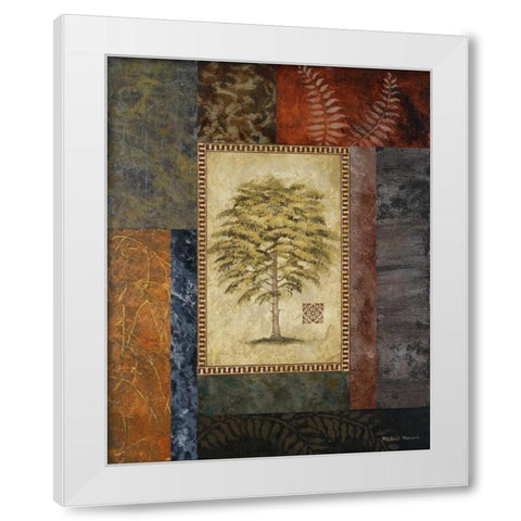 Eucalyptus Tree II White Modern Wood Framed Art Print by Marcon, Michael