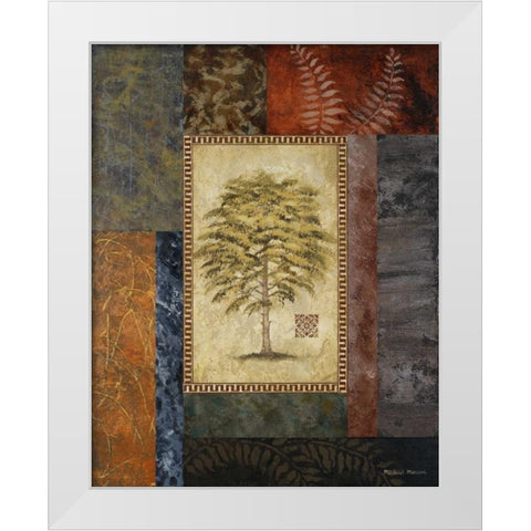 Eucalyptus Tree II White Modern Wood Framed Art Print by Marcon, Michael
