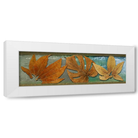 Leaf Panel III White Modern Wood Framed Art Print by Pinto, Patricia