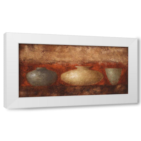 Rustic Vases I White Modern Wood Framed Art Print by Loreth, Lanie