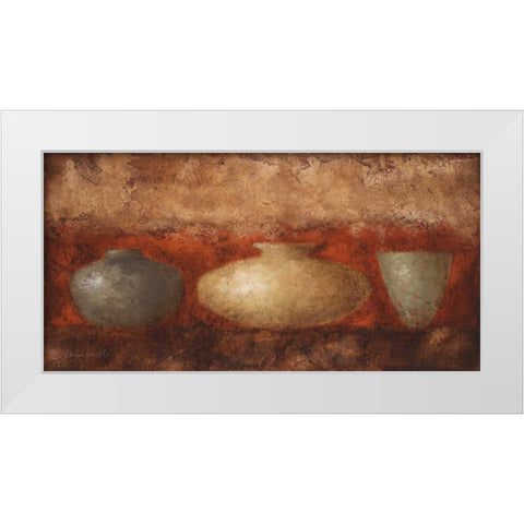Rustic Vases I White Modern Wood Framed Art Print by Loreth, Lanie