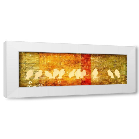Reunion White Modern Wood Framed Art Print by Pinto, Patricia