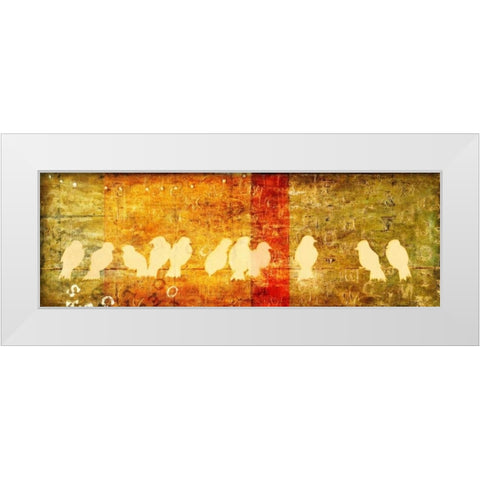Reunion White Modern Wood Framed Art Print by Pinto, Patricia