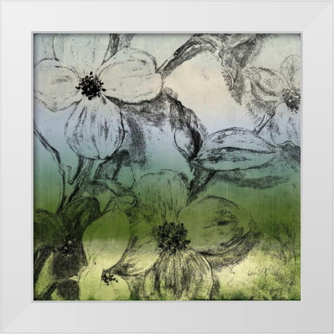 Green Bella Natura II White Modern Wood Framed Art Print by Loreth, Lanie