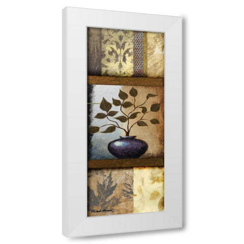 Vase Ornament I White Modern Wood Framed Art Print by Marcon, Michael