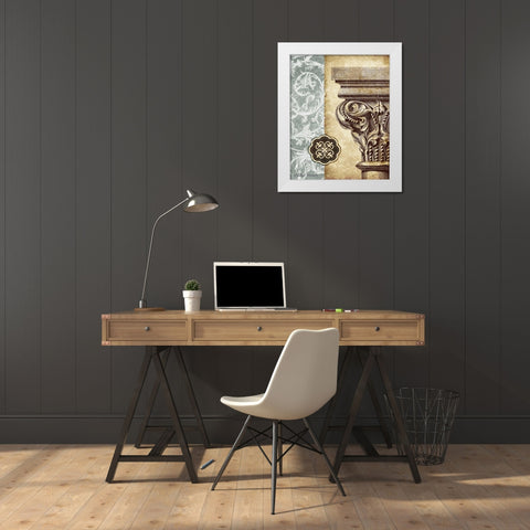 Romanesque I White Modern Wood Framed Art Print by Marcon, Michael