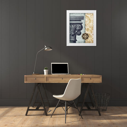 Romanesque II White Modern Wood Framed Art Print by Marcon, Michael