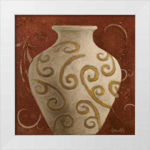 Vessel on Red I White Modern Wood Framed Art Print by Loreth, Lanie