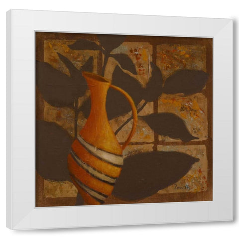Little Striped Vase I White Modern Wood Framed Art Print by Loreth, Lanie