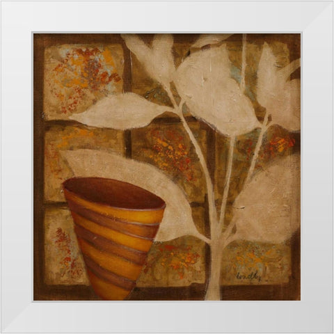 Little Striped Vase II White Modern Wood Framed Art Print by Loreth, Lanie