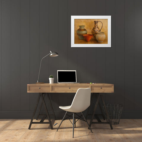 Decorative Vessel Still Life I White Modern Wood Framed Art Print by Loreth, Lanie