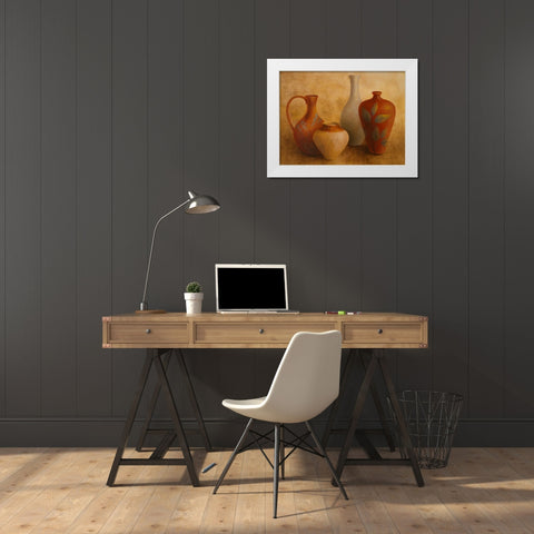 Decorative Vessel Still Life II White Modern Wood Framed Art Print by Loreth, Lanie