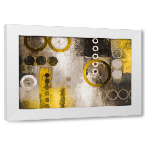 Yellow Liberated White Modern Wood Framed Art Print by Marcon, Michael