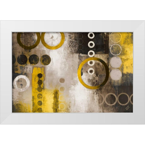 Yellow Liberated White Modern Wood Framed Art Print by Marcon, Michael