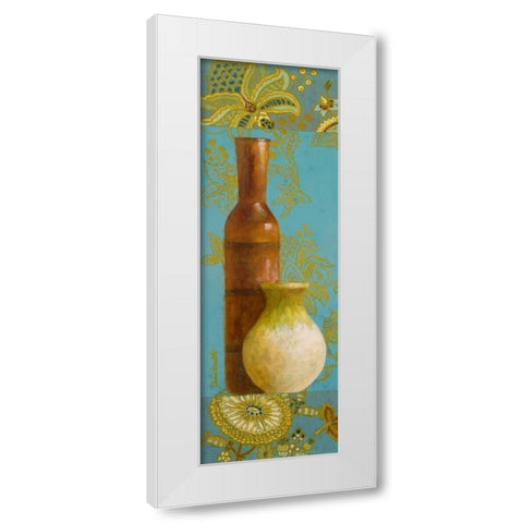Vases on European Floral II White Modern Wood Framed Art Print by Loreth, Lanie