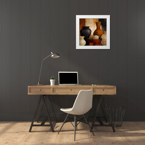 Spiced Vessels I White Modern Wood Framed Art Print by Loreth, Lanie
