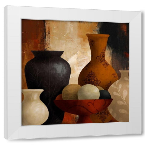 Spiced Vessels I White Modern Wood Framed Art Print by Loreth, Lanie
