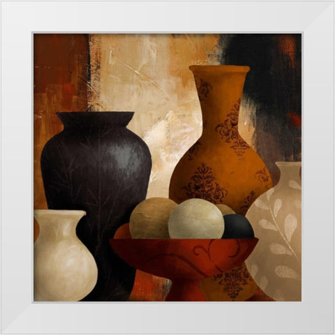 Spiced Vessels I White Modern Wood Framed Art Print by Loreth, Lanie