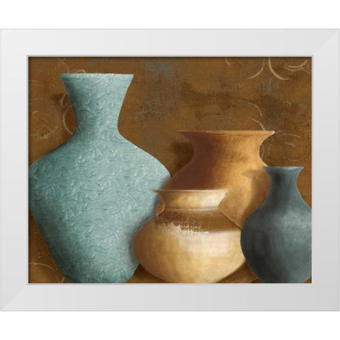 Ancient Clay I White Modern Wood Framed Art Print by Loreth, Lanie