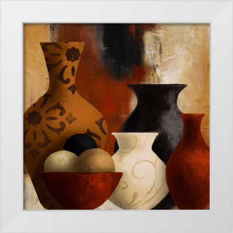 Spiced Vessels II White Modern Wood Framed Art Print by Loreth, Lanie