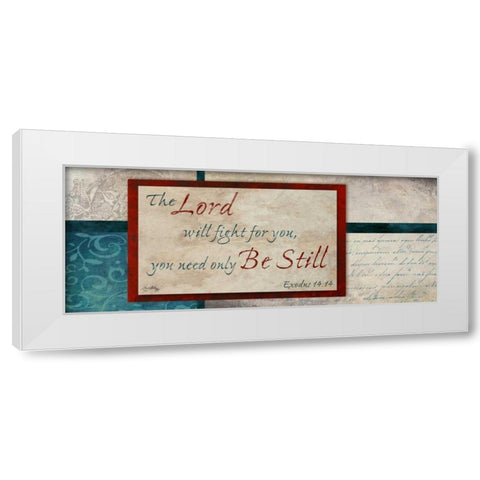 Be Still White Modern Wood Framed Art Print by Medley, Elizabeth