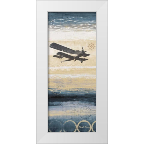 Through the Wind I White Modern Wood Framed Art Print by Marcon, Michael