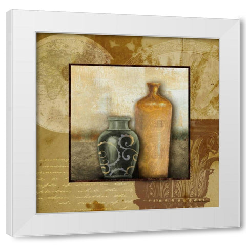 Library Vessels I White Modern Wood Framed Art Print by Marcon, Michael
