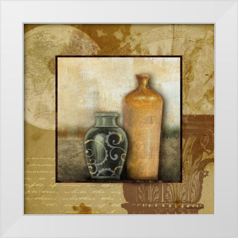 Library Vessels I White Modern Wood Framed Art Print by Marcon, Michael
