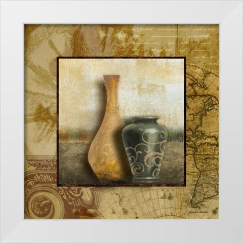 Library Vessels II White Modern Wood Framed Art Print by Marcon, Michael