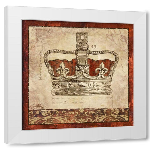 Crowns I White Modern Wood Framed Art Print by Medley, Elizabeth