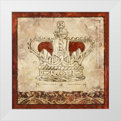 Crowns II White Modern Wood Framed Art Print by Medley, Elizabeth