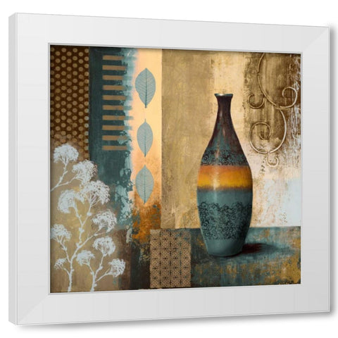 Earthly Pottery I White Modern Wood Framed Art Print by Marcon, Michael