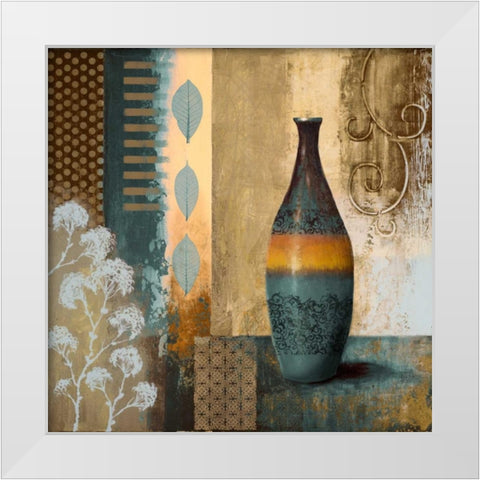 Earthly Pottery I White Modern Wood Framed Art Print by Marcon, Michael