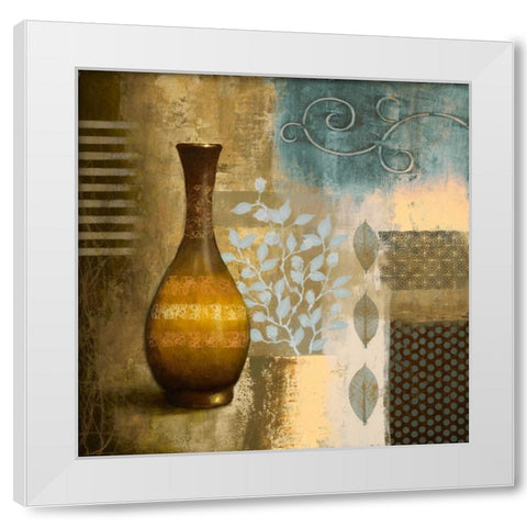 Earthly Pottery II White Modern Wood Framed Art Print by Marcon, Michael