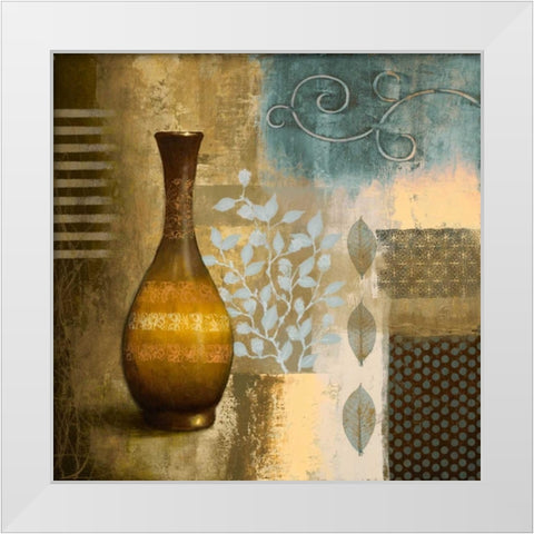 Earthly Pottery II White Modern Wood Framed Art Print by Marcon, Michael