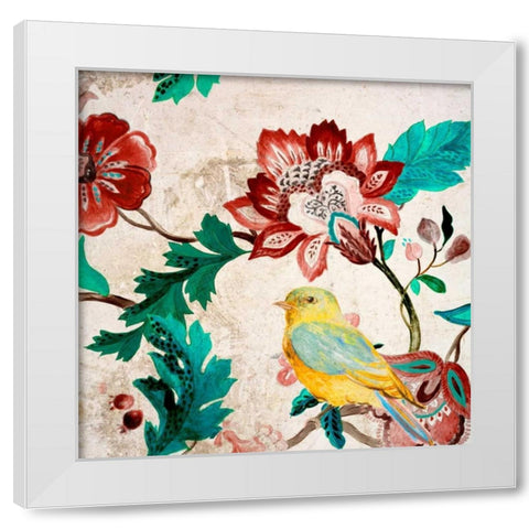 Bird of Capri II White Modern Wood Framed Art Print by Loreth, Lanie