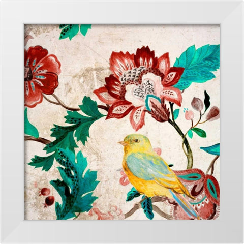 Bird of Capri II White Modern Wood Framed Art Print by Loreth, Lanie