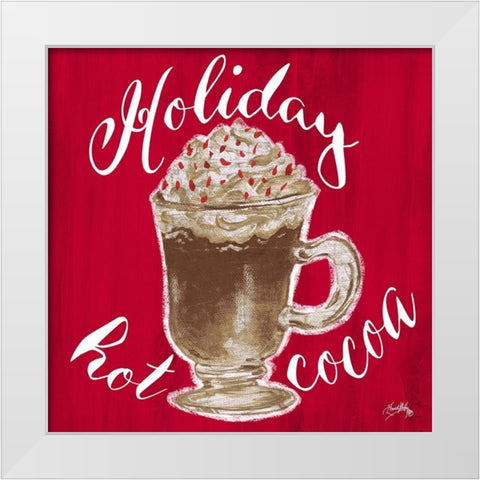 Holiday Hot Cocoa White Modern Wood Framed Art Print by Medley, Elizabeth