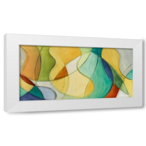Curving Color White Modern Wood Framed Art Print by Loreth, Lanie