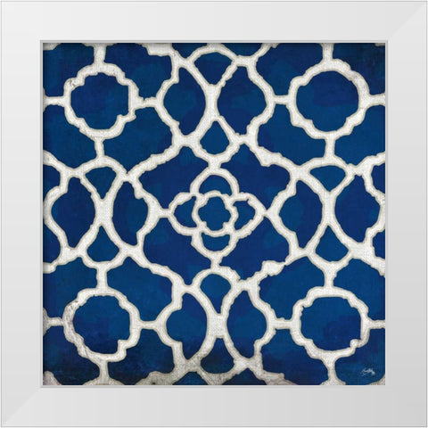 Indigo Modele I White Modern Wood Framed Art Print by Medley, Elizabeth